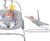 KINDERKRAFT Hojdacie lehátko CALMEE 0m+, do 9kg
