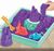 Kinetic sand scatola di sabbia liquida con tappetino viola