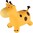 Hüpfspielzeug Giraffe hüpfend Gummi 55x40cm