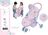 DeCuevas 90251 Sportwagen für Puppen mit drei Rädern GALA 2023 – 55 cm