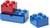 LEGO® stolné boxy so zásuvkou Multi-Pack 3 ks - červená, modrá