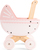 New Classic Toys Holzpuppenwagen mit Kissen und Decke - rosa