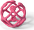 BABYONO Anneau de dentition en silicone Ortho balle rose 0m+