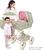 DeCuevas 82068 Passeggino pieghevole per bambole REBORN con ombrellone e accessori Botanic 2026