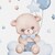 Prebaľovacia podložka Baby Mix Medvedík 47x70cm modrý