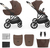 KINDERKRAFT Kočík kombinovaný 2v1 Prime 3 Velvet Mocca