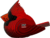 EUGY Kardinál červený 3D kartonová skládačka