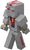 Minecraft 8 cm-es figura játéktevékenységgel - Tűzijáték Indító