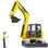 Bruder 02466 Pásový minibager CATERPILLAR s figúrkou
