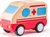 Woody Auto Krankenwagen mit Geräuschen und Licht, Schwungrad