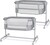 KINDERKRAFT Postieľka detská polohovateľná Nestee Up2 Full Light Grey