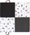Tappetino da gioco pieghevole imbottito per bambini 3 in 1, Black&amp;White