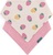 PETITE&amp;MARS Podbradník bandana Luke 2 ks Beige Strawberies&amp;Dusty Rose 3m+