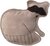 Hračka Dog Fantasy Dura-fused medvedík čistotný pískací, koža a juta 18,5cm