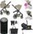 PETITE&amp;MARS Kombinált babakocsi ICON 2v1 Mossy Green XXL RWS + Core Pro i-Size Black Grey +