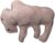 Dog Fantasy Dura-fused Bison Quietschspielzeug, Leder und Jute 28cm