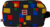 LEGO Colorful Bricks - borsa cosmetica con manico laterale