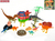 Dinoworld Set Dinosaurier mit Zubehör 19-tlg