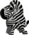 EUGY Zebra 3D kartonová skládačka