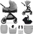 KINDERKRAFT Kombikinderwagen Vesto 2 3in1 Grau