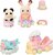 Sylvanian Families Lietadlo, vláčik a baby figúrky v zábavnom parku
