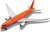 Maisto - Fresh Metal Tailwinds - Flugzeuge, Boeing 787-8 Dreamliner, orange-silber, b