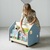 BusyKids Bibliothèque double face sur roulettes bleue