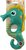 Hračka Dog Fantasy Water Float morský koník pískací a plávajúci zelená 22,5cm