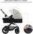 KINDERKRAFT Kočík kombinovaný 3v1 Moov 2 XL Air Grey