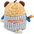 NICI peluche MyMochi Leopardo Ichiro 8 cm con pallina e costume da giocatore di baseball, regalo