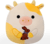 SQUISHMALLOWS Rumena kravica s čoko zajčkom - Bodie
