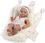 Llorens 73814 NEW BORN DIEVČATKO - realistická bábika bábätko s celovinylovým telom - 40 c