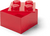 LEGO úložný box 4 s vekom - priehľadná červená