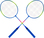 Gametime bedmintonové rakety 62,5cm 2ks s košíkom