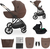 KINDERKRAFT Kočík kombinovaný 3v1 Prime 3 Velvet Mocca