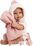 Llorens 63802 NEW BORN - muñeca bebé realista con sonidos y cuerpo de tela suave