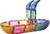 Cleverclixx Magnetická stavebnice Small Curved Pack Pastel – 34 ks
