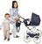 DeCuevas 80044 Faltbarer Puppenwagen mit Tasche Vintage 2025 - 81 cm