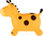 Hüpfspielzeug Giraffe hüpfend Gummi 55x40cm
