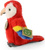 Pappagallo rosso ara di peluche 16 cm ECO-FRIENDLY