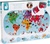 Janod Hračka do vody puzzle Mapa sveta 28 ks