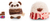 NICI plyš MyMochi Panda Kono 8 cm v kostýme popcorn s čokoládou, set darčekové bal.