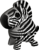 EUGY Zebra 3D kartonová skládačka