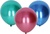 Aufblasbarer Ballon 25cm - Set 5 Stück, chromfarben