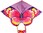 Cerf-volant papillon en nylon 145x97cm dans un sac en tissu 11x100x2cm