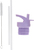 A Little Lovely Company - bouchon, brosse et paille pour bouteille en acier inoxydable - licornes et