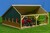 Kids Globe Farming Holzgarage für Traktoren 25x33x17cm 1:50 in Schachtel