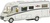 Kids Globe Traffic karavan Carthago 16cm kov spätný chod na batérie so svetlom