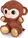 Singe en peluche 37cm assis