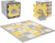 KINDERKRAFT SELECT Podložka penová puzzle Luno Shapes 185 x 165 cm Yellow, 30ks, Premium